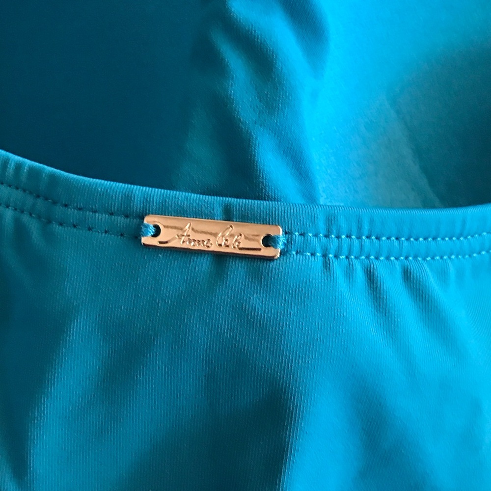 Teal Women One Piece Swimsuit - Picture 3 of 6